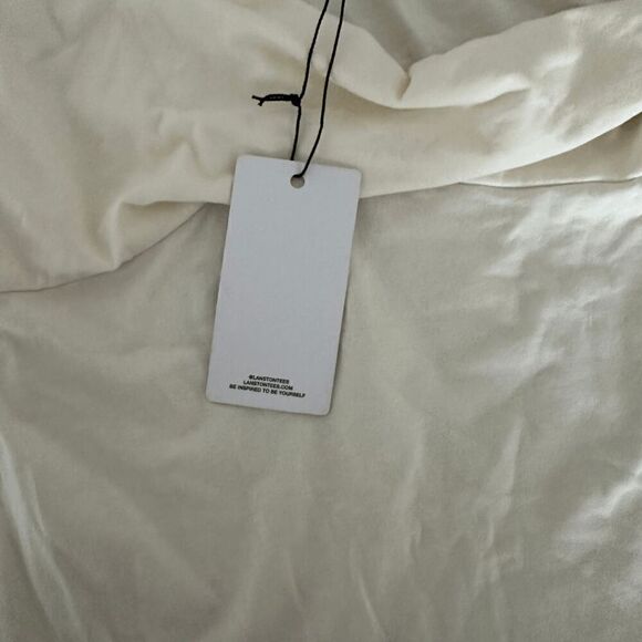 NWT Lanston White One Shoulder Stretch Drape Front Tank Top Womens Size XS - Picture 3 of 7